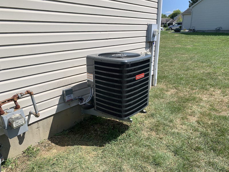 residential elevated outdoor air conditioning unit