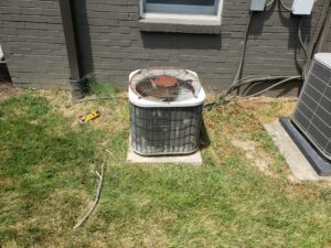 old outdoor air conditioning unit