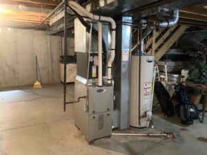 home furnace in basement